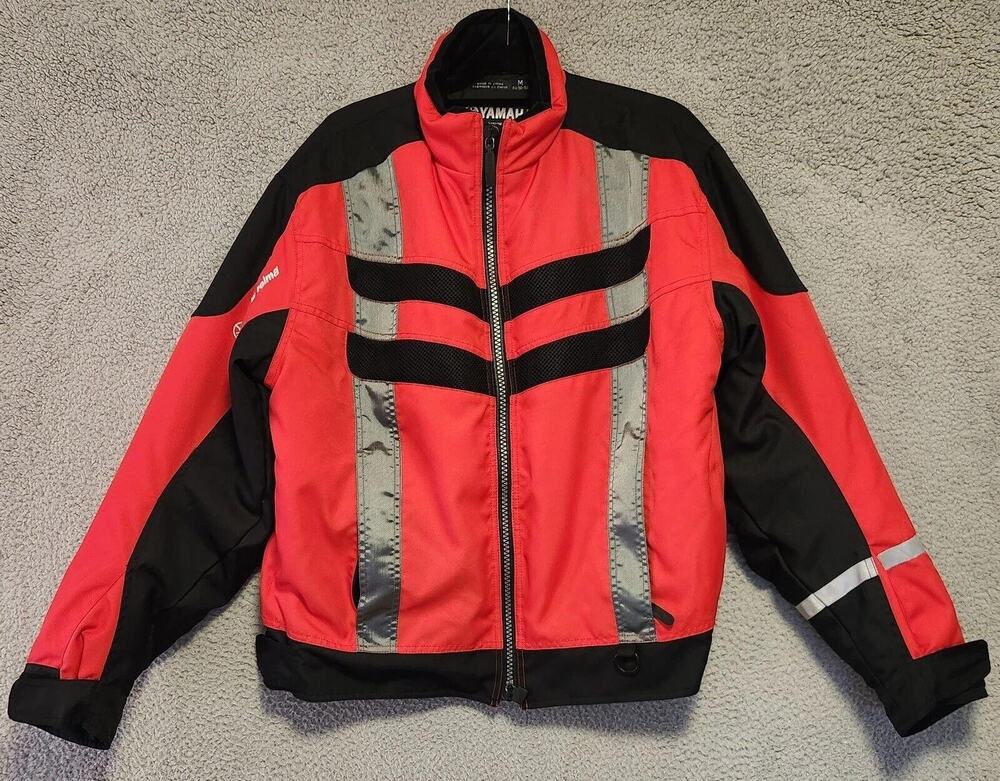 Yamaha Jacket Mens Medium Red Black Reima Motorsports Reflective Winter Coat